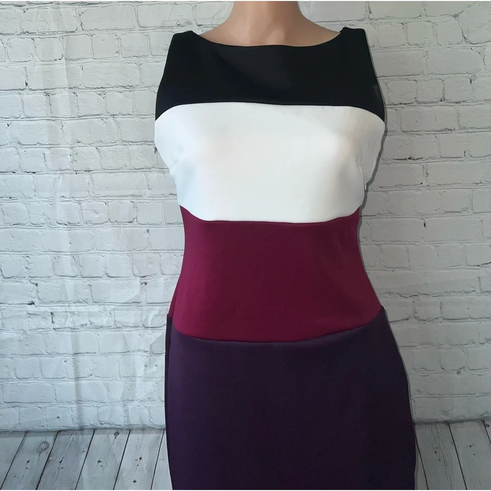 Alexia Admor Purple, White & Black Sleeveless Dress size S - Picture 2 of 7